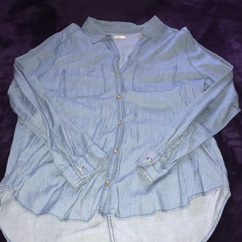 Hollister jean button up
